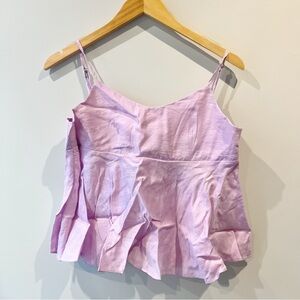 Million Colors Lilac Tie Back Tank Top